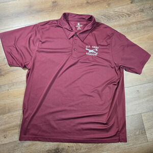 RQ7 Shadow UAV Drone Polo Shirt Mens 3XL Red Army Military Aviation Logo